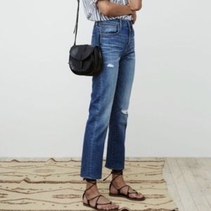 Madewell Straight Crop Distressed Jeans